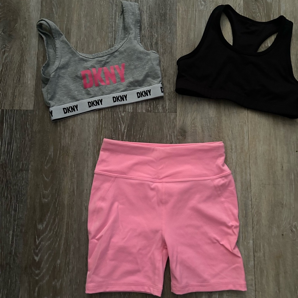 Gray and Pink Activewear Set